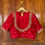 Red Embroidered Banarasi Lehenga Choli Set: Indian Wedding Outfit