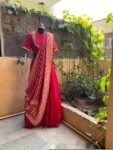 Red Embroidered Banarasi Lehenga Choli Set: Indian Wedding Outfit