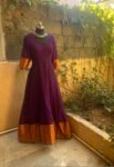 Anarkali usa / anarkali kurta full sleeve / pure Handloom dress with border /narayanpet anarkali/ linen dresses / voggish / handloom dress