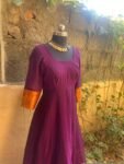 Anarkali usa / anarkali kurta full sleeve / pure Handloom dress with border /narayanpet anarkali/ linen dresses / voggish / handloom dress