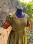 Anarkali usa / anarkali kurta full sleeve  / pure Handloom dress with border /narayanpet anarkali/ linen dresses / voggish / handloom  dress