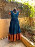 Anarkali usa / anarkali kurta full sleeve / pure Handloom dress with border /narayanpet anarkali/ linen dresses / voggish / handloom dress