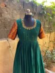 Anarkali usa / anarkali kurta full sleeve / pure Handloom dress with border /narayanpet anarkali/ linen dresses / voggish / handloom dress