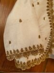 pure silk hand embroidery blouse / cream maggam blouse / raw silk zardosi blouse / hand embroidered blouse / ready made blouse zardosi