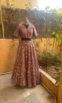 Women’s lehenga Set / crop top lehenga / Indian crop top skirt USA / wedding lehenga choli USA / heavy lehenga skirt with dupatta /voggish