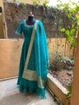Hand embroidered Anarkali with pure handloom banarasi dupatta / anarkali suit set / anarkali dupatta USA /women’s Indian dresses/long gown