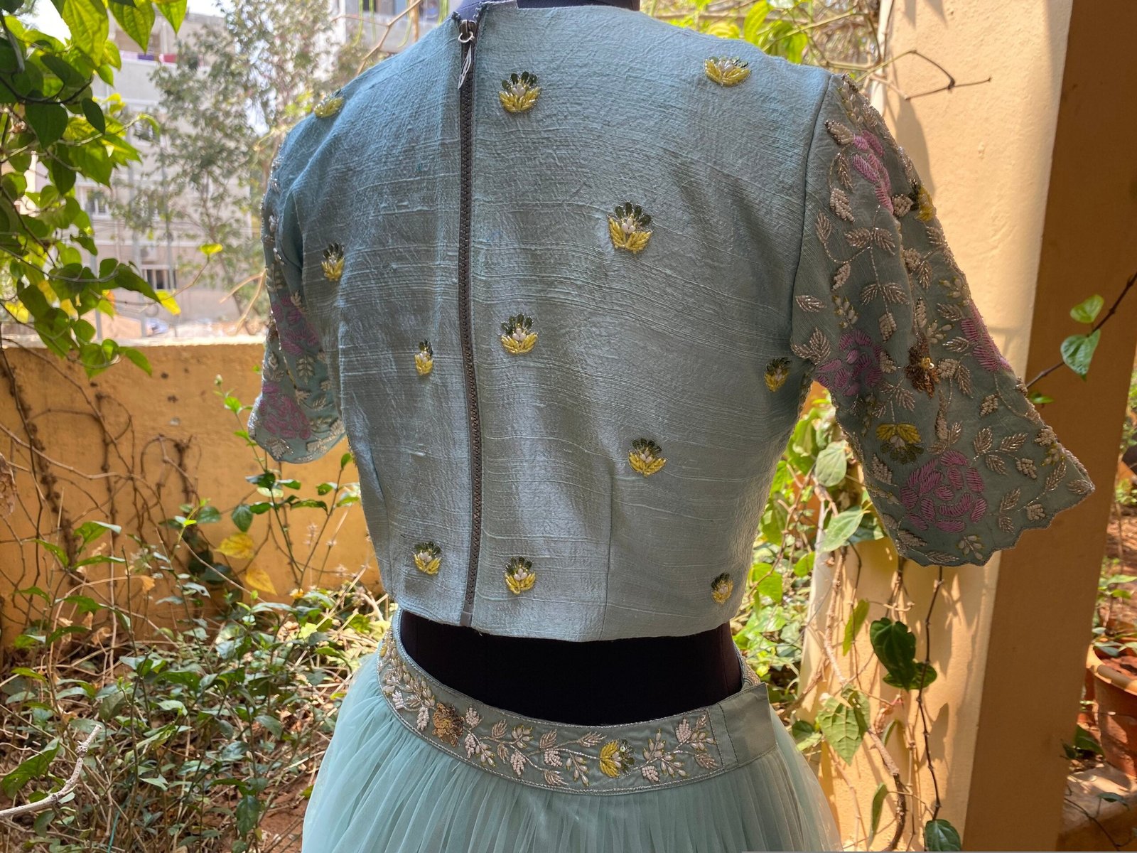Women’s lehenga set / crop top lehenga / Indian crop top skirt USA / wedding lehenga USA /tulle silk skirt/voggish