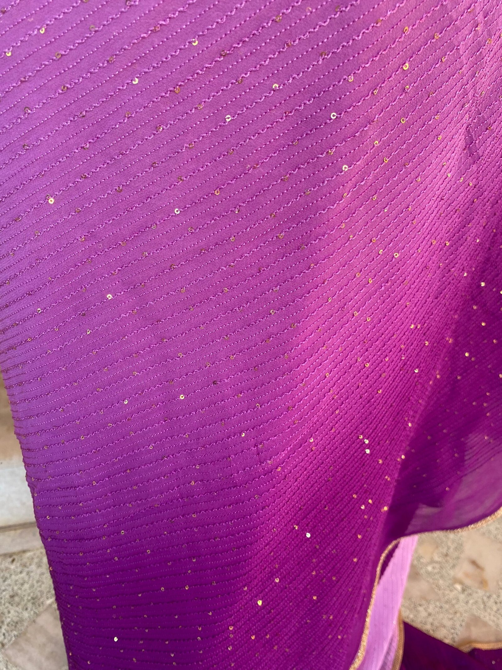 Ombre silk saree with hand embroidered blouse /purple sare blouse USA/ saree with blouse set / embroidered blouse/ sarees USA / shaded saree
