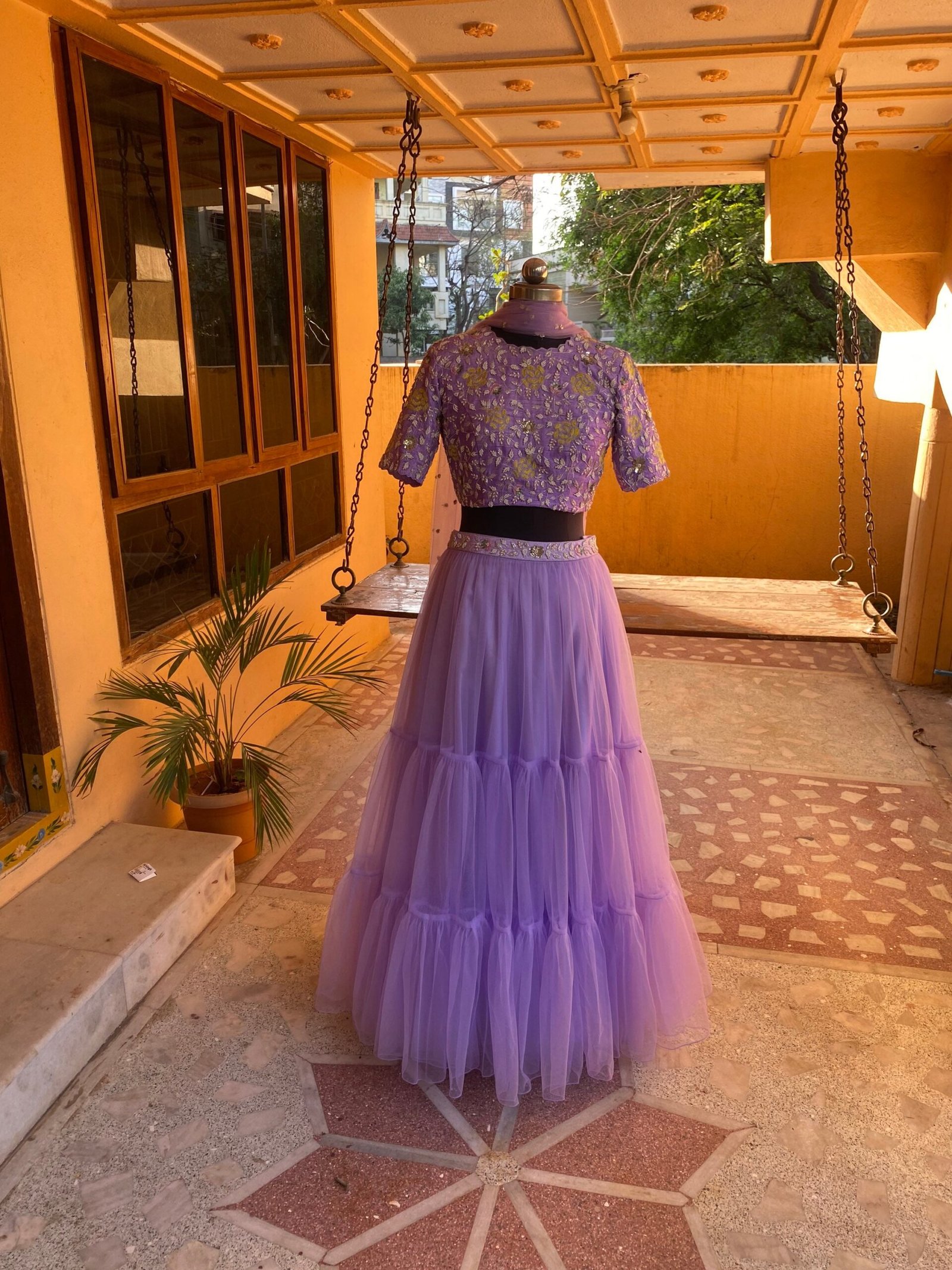 Women’s lehenga set / crop top lehenga / Indian crop top skirt USA / wedding lehenga USA /tulle silk skirt/voggish