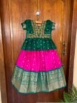Kids kanjeevaram lehenga set / kids pattu skirt set/ indian kids langa set / Girls indian lehenga choli / indian kids girls pattu pavadai