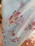 Saree with stitched blouse/floral saree with designer blouse /saree /georgette designer saree / cocktail saree/ modern saree blouse