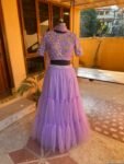 Women’s lehenga set / crop top lehenga / Indian crop top skirt USA / wedding lehenga USA /tulle silk skirt/voggish
