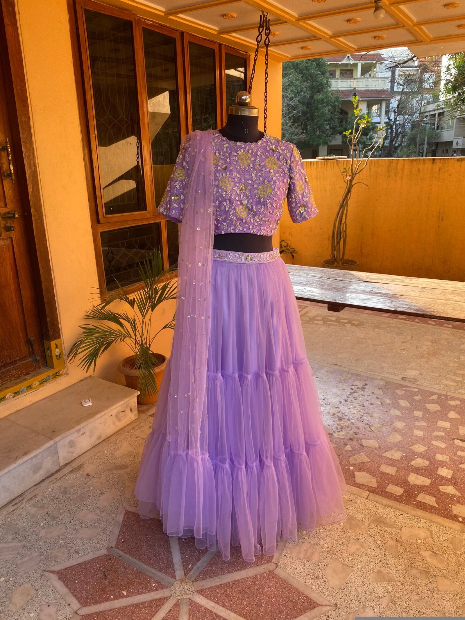Women’s lehenga set / crop top lehenga / Indian crop top skirt USA / wedding lehenga USA /tulle silk skirt/voggish
