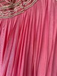 Designer Hand work Anarkali kurta /onion pink anarkali suit set/pure silk anarkali USA /designer Indian anarkali long gown/womens long gown