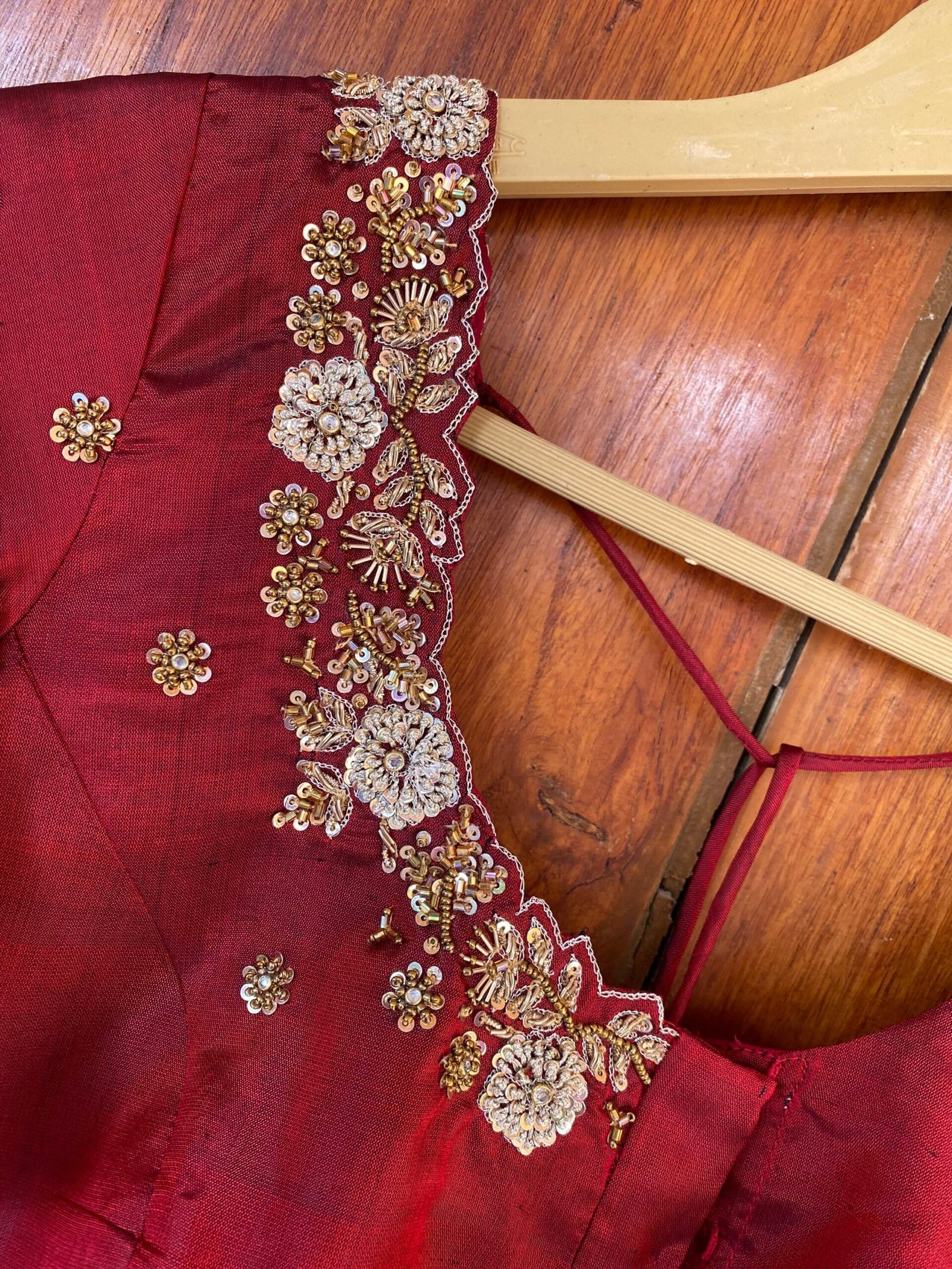 pure silk hand embroidery blouse / saree maggam blouse / raw silk zardosi blouse / hand embroidered blouse / ready made blouse zardosi/