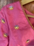 pure silk hand embroidery blouse / pinksaree maggam blouse / raw silk zardosi blouse / hand embroidered blouse / ready made blouse zardosi