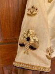 pure silk hand embroidery blouse / cream maggam blouse / raw silk zardosi blouse / hand embroidered blouse / ready made blouse zardosi