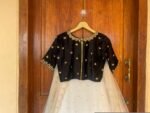 Women’s lehenga set / teens crop top lehenga / Velvet crop top skirt USA /wedding lehenga USA / velvet top with silk skirt/voggish