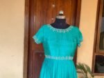 Hand embroidered Anarkali dress/green hand embroidered anarkali suit/ green hand work anarkali USA  / Indian dresses/long gown / green frock