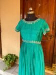 Hand embroidered Anarkali dress/green hand embroidered anarkali suit/ green hand work anarkali USA  / Indian dresses/long gown / green frock