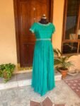 Hand embroidered Anarkali dress/green hand embroidered anarkali suit/ green hand work anarkali USA  / Indian dresses/long gown / green frock