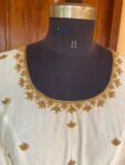 Hand embroidered Anarkali dress/ cream anarkali suit set / white hand work anarkali USA  /Indian dresses/ white kurta/ full sleeves Anarkali