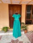 Hand embroidered Anarkali dress/green hand embroidered anarkali suit/ green hand work anarkali USA  / Indian dresses/long gown / green frock