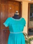 Hand embroidered Anarkali dress/green hand embroidered anarkali suit/ green hand work anarkali USA  / Indian dresses/long gown / green frock