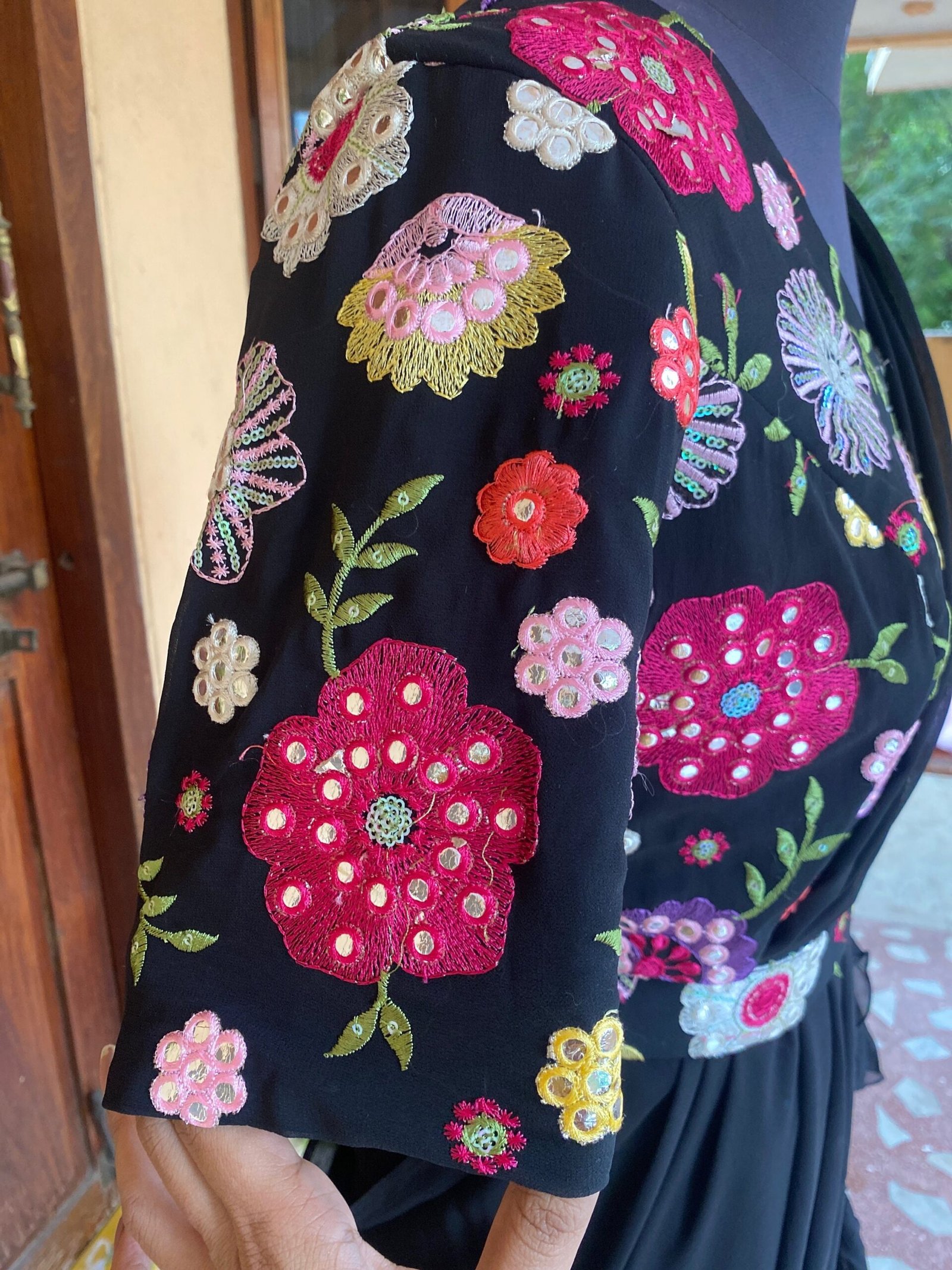Ruffle saree with blouse/ peach ruffle saree with stitched blouse/ saree belt with blouse / silk ruffle saree / saree with belt / belt sari