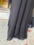 Ruffle saree with blouse/ peach ruffle saree with stitched blouse/ saree belt with blouse / silk ruffle saree / saree with belt / belt sari