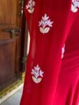Hand embroidered Anarkali dress/ red anarkali suit set / red hand work anarkali USA / Indian dresses/ voggish USA/ red kurta