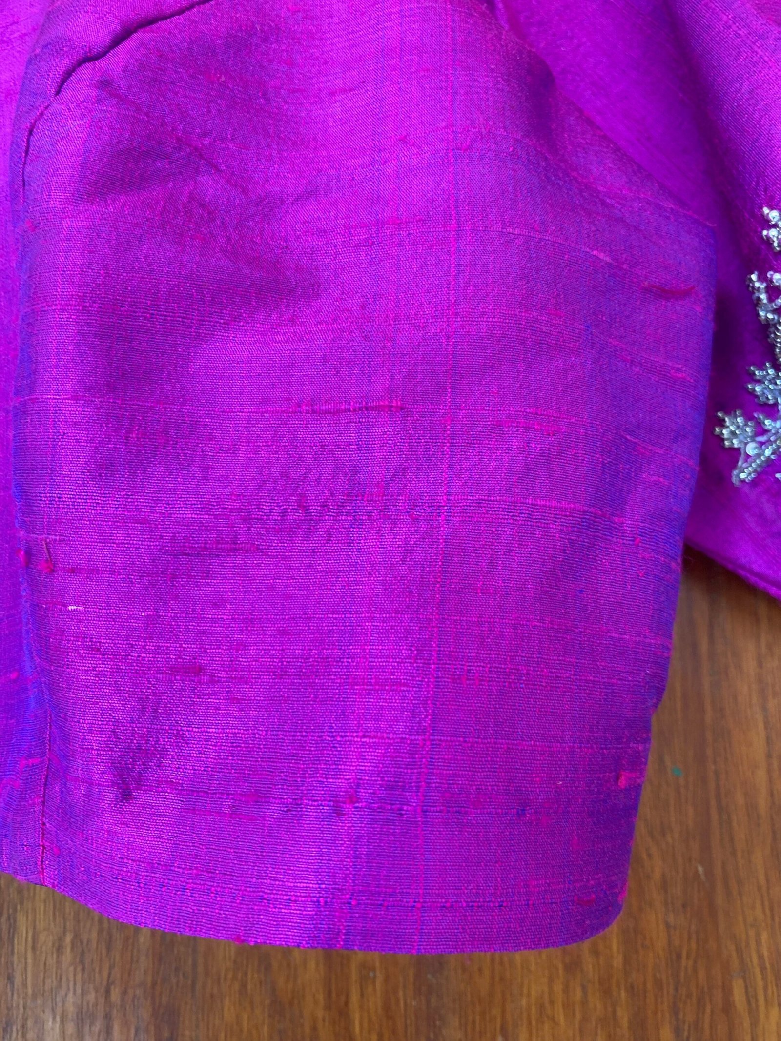 pure silk hand embroidery blouse / saree maggam blouse / raw silk zardosi blouse / hand embroidered blouse / ready made blouse zardosi