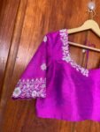 pure silk hand embroidery blouse / saree maggam blouse / raw silk zardosi blouse / hand embroidered blouse / ready made blouse zardosi