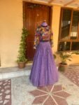 Women’s pure kalamkari lehenga set / crop top lehenga / Hand painted lehenga USA / wedding lehenga USA / kalamkarilehenga choli /voggish usa