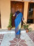 Big border silk saree with stitched blouse |traditional saree with readymade blouse|patola saree USA |semi ikkat patola silk saree | voggish