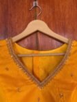 Yellow silk hand embroidery blouse  / saree maggam yellow blouse /saree blouse/ hand embroidered blouse /yellow ready made zardosi blouse