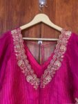 pure silk hand embroidery blouse /  saree maggam blouse / raw silk zardosi blouse / hand embroidered blouse / ready made blouse zardosi