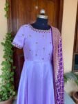Hand embroidered Anarkali with banarasi handloom dupatta / anarkali suit set / anarkali dupatta USA / Indian dresses/ voggish USA
