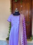 Hand embroidered Anarkali with banarasi handloom dupatta / anarkali suit set / anarkali dupatta USA / Indian dresses/ voggish USA