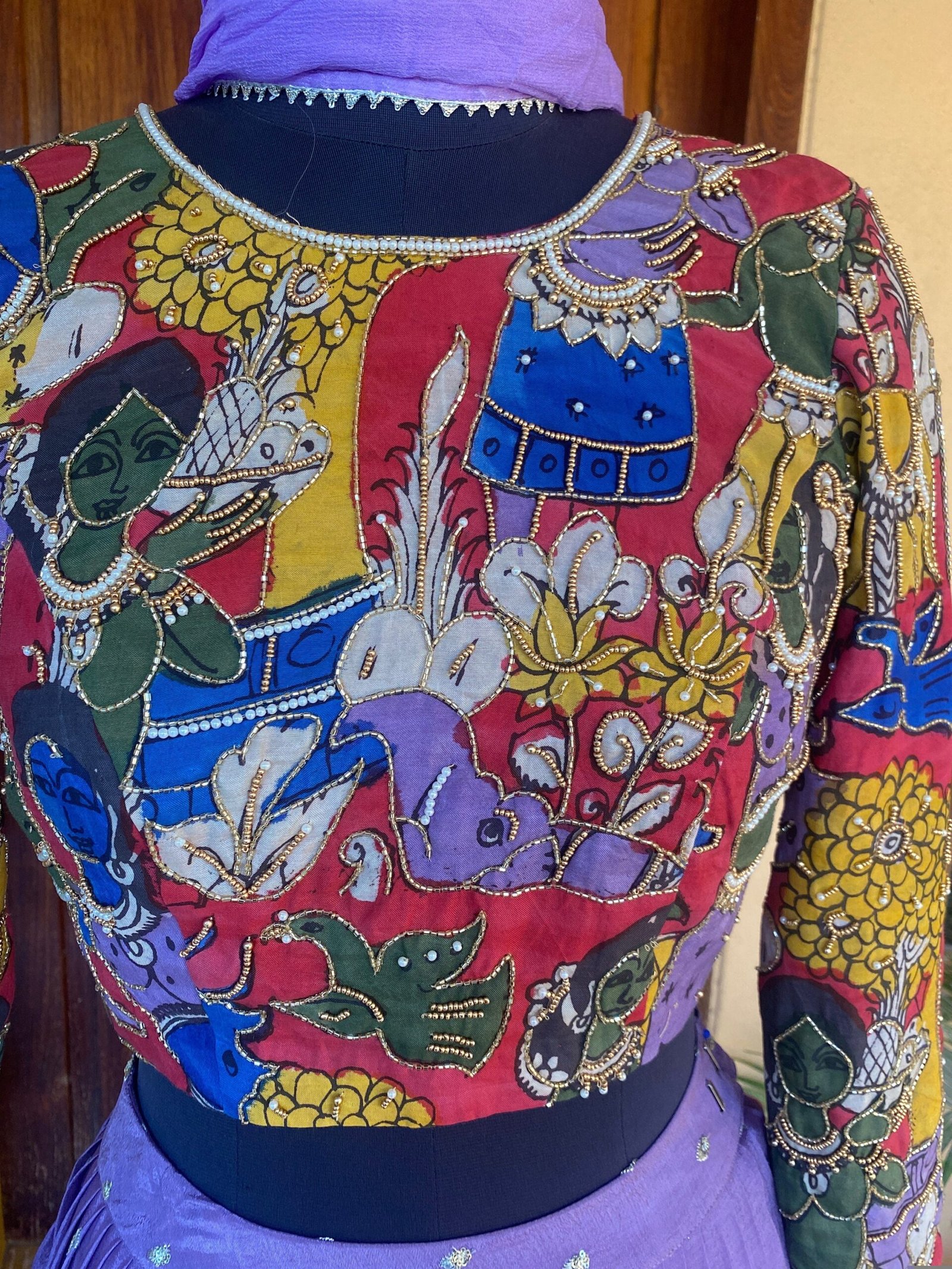 Women’s pure kalamkari lehenga set / crop top lehenga / Hand painted lehenga USA / wedding lehenga USA / kalamkarilehenga choli /voggish usa