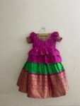 Kids kanjeevaram lehenga set / kids pattu skirt set/ indian kids langa set / Girls indian lehenga choli / indian kids girls pattu pavadai