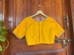 Yellow silk hand embroidery blouse  / saree maggam yellow blouse /saree blouse/ hand embroidered blouse /yellow ready made zardosi blouse
