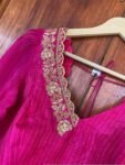 pure silk hand embroidery blouse /  saree maggam blouse / raw silk zardosi blouse / hand embroidered blouse / ready made blouse zardosi
