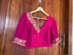 pure silk hand embroidery blouse /  saree maggam blouse / raw silk zardosi blouse / hand embroidered blouse / ready made blouse zardosi