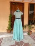 Women’s lehenga set / lavender crop top lehenga / Indian crop top skirt USA / wedding lehenga USA /tulle silk skirt/ lehenga choli set usa