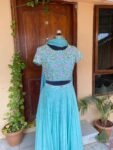 Women’s lehenga set / lavender crop top lehenga / Indian crop top skirt USA / wedding lehenga USA /tulle silk skirt/ lehenga choli set usa