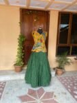 Women’s pure kalamkari lehenga set / crop top lehenga / Hand painted lehenga USA / wedding lehenga USA / kalamkarilehenga choli /voggish usa