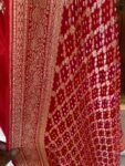 Hand embroidered Anarkali with pure handloom banarasi dupatta/anarkali suit set /anarkali with dupatta USA / Indian dresses/bandhani dupatta