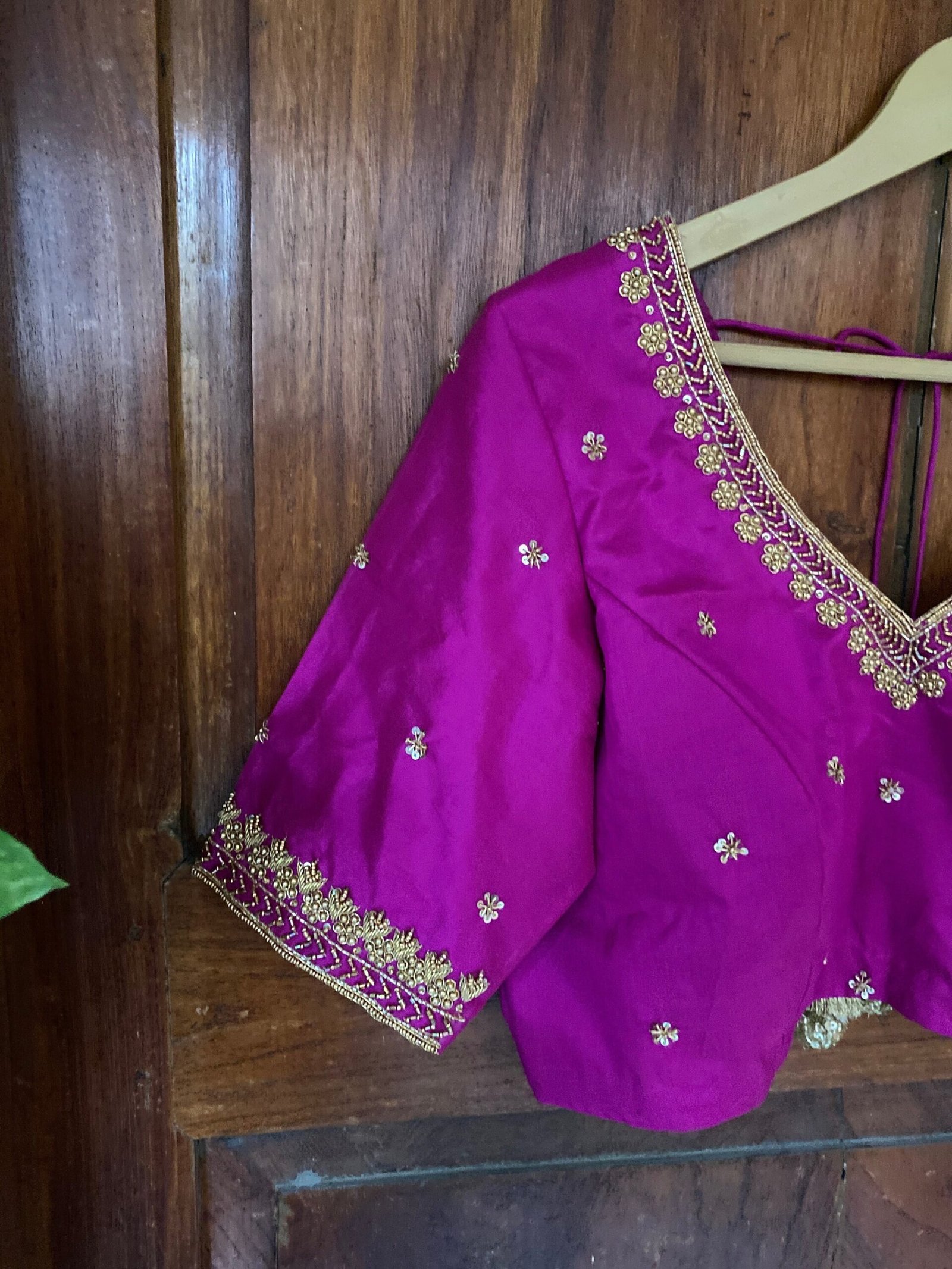 pure silk purplehand embroidery blouse/purple maggam blouse/raw silk zardosi blouse/hand embroidered blouse/ready made purple blouse zardosi