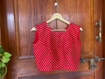 Red sleeveless hand embroidery blouse  / saree maggam red blouse/red saree blouse/ hand embroidered blouse / ready made blouse zardosi